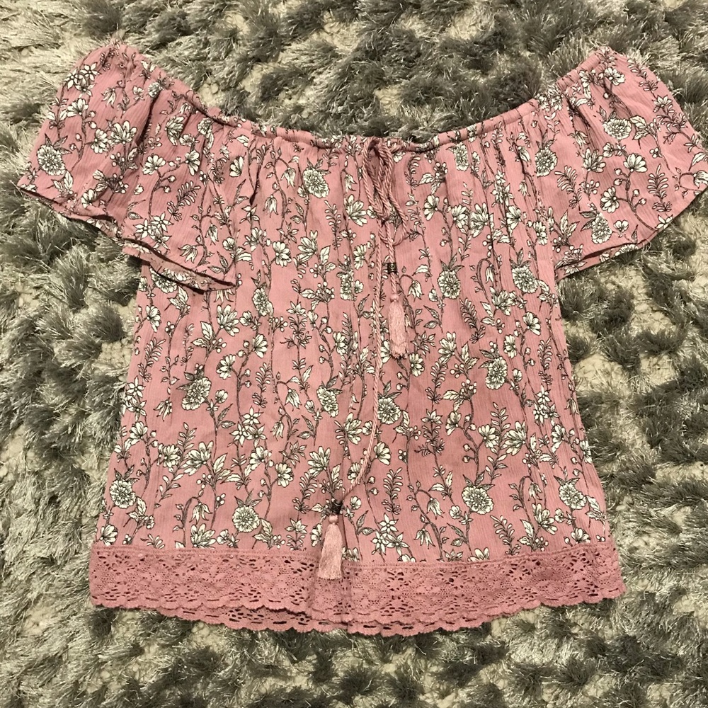 Off the Shoulder Light Purple Blouse!